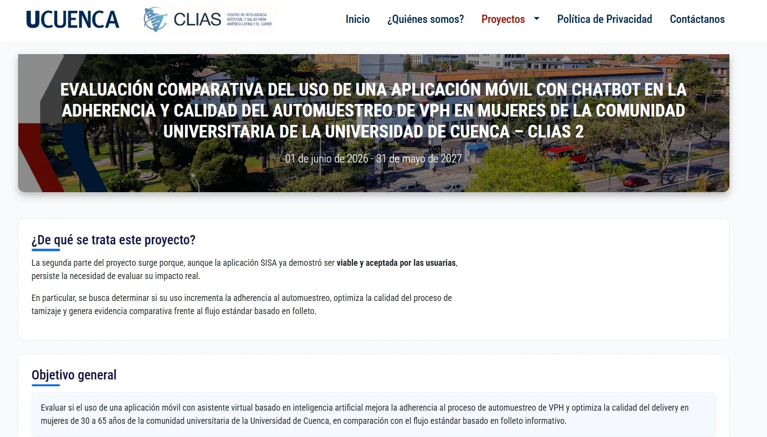 Proyecto CLIAS — App SISA